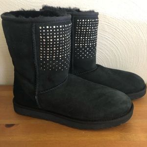 UGG Classic Short Bling Boots Black
